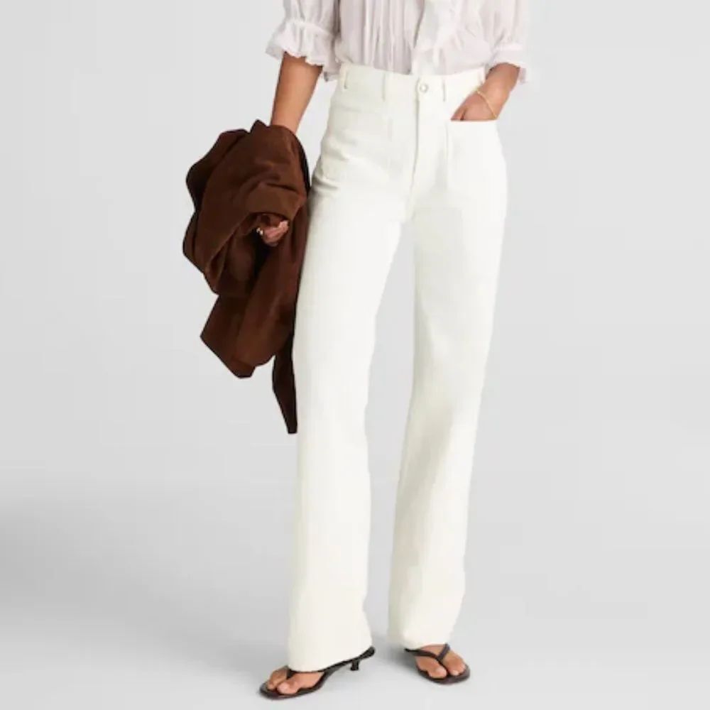 Madewell White The Cleo Straight Jean 29